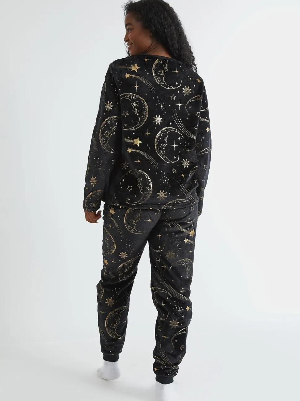 Skinnydip Celestial Gold Twosie Fleece Pyjamas Set