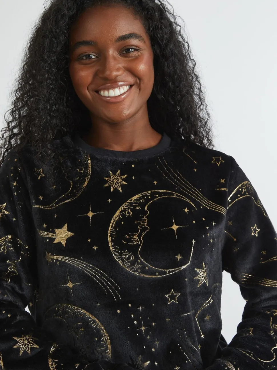 Skinnydip Celestial Gold Twosie Fleece Pyjamas Set