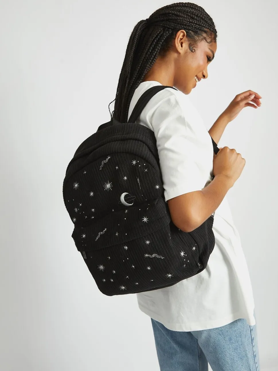 Skinnydip Celestial Silver Cord Backpack