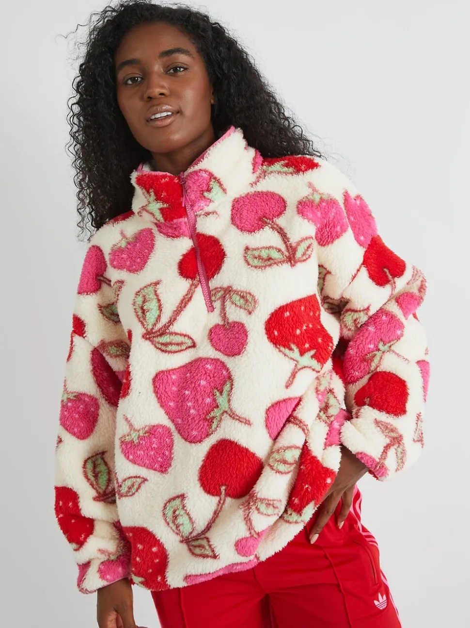 Skinnydip Cherry and Strawberry Longline Fleece