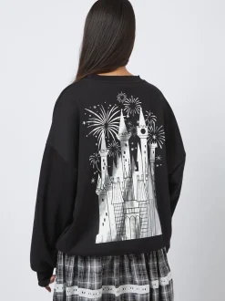 Skinnydip Disney Silver Foil Castle Sweatshirt
