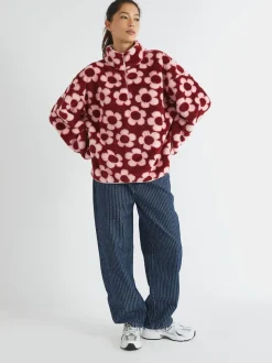 Skinnydip Flower Longline Fleece