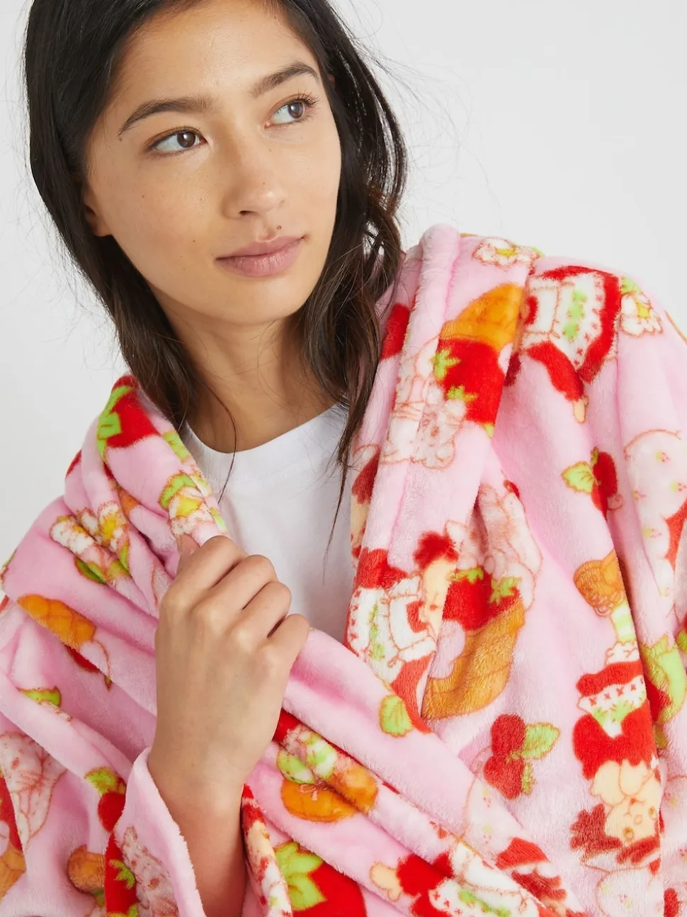Skinnydip Strawberry Shortcake x Skinnydip Pink Dressing Robe