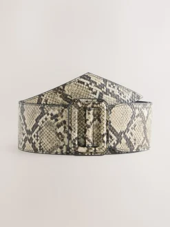 Slangenprint - PU Wide Belt