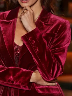 Sosandar fluwelen maatgesneden blazer