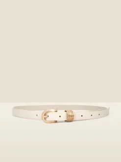 Sosandar Leather Belt With Gold Hardware