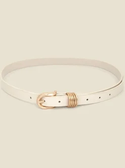 Sosandar Leather Belt With Gold Hardware