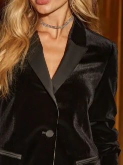 Sosandar Luxe Velvet Tailored Blazer