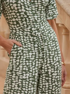 Sosandar Printed Belted Jumpsuit
