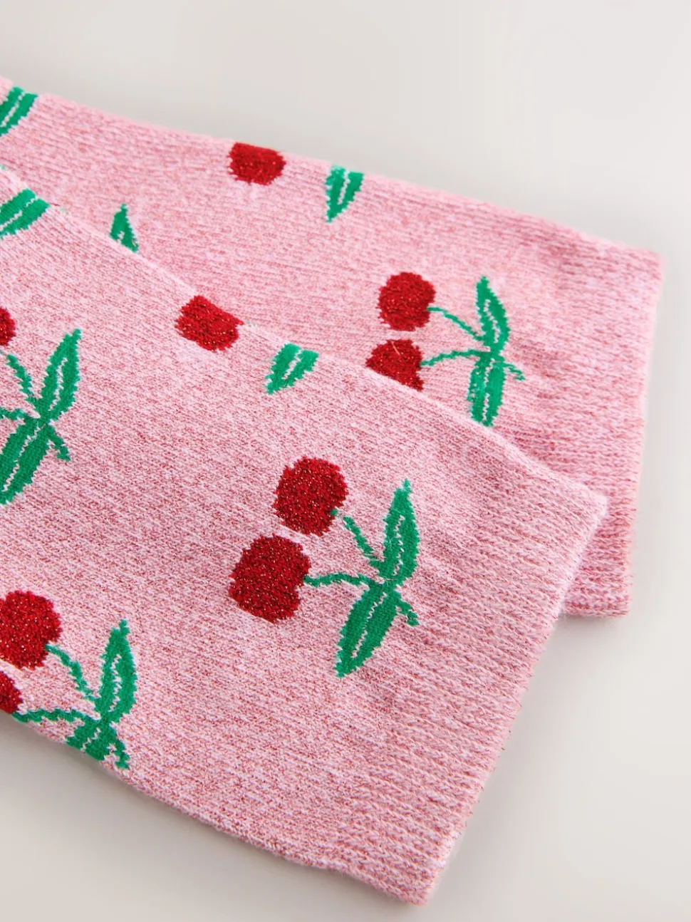 Sparkle Cherries - 1 Pack Ankle Socks in a Gift Box