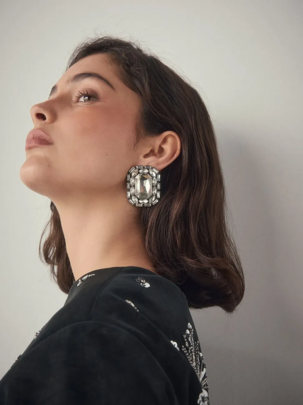 Staalgrijs - Sparkle Jewel Stud Earrings