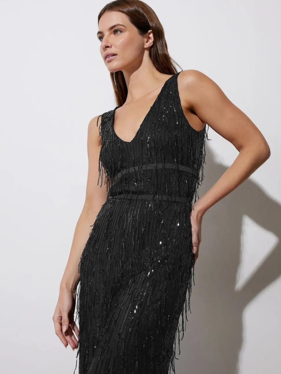 Star by Julien MacDonald Tassel Sequin Jumpsuit
