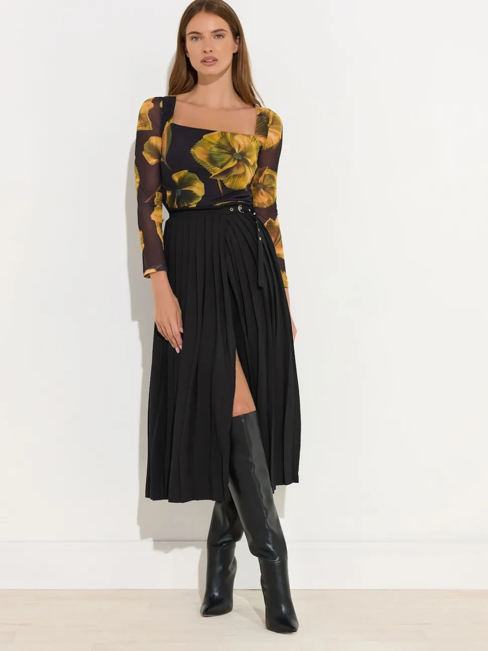 Star by Julien MacDonald Pleated Maxi Skirt