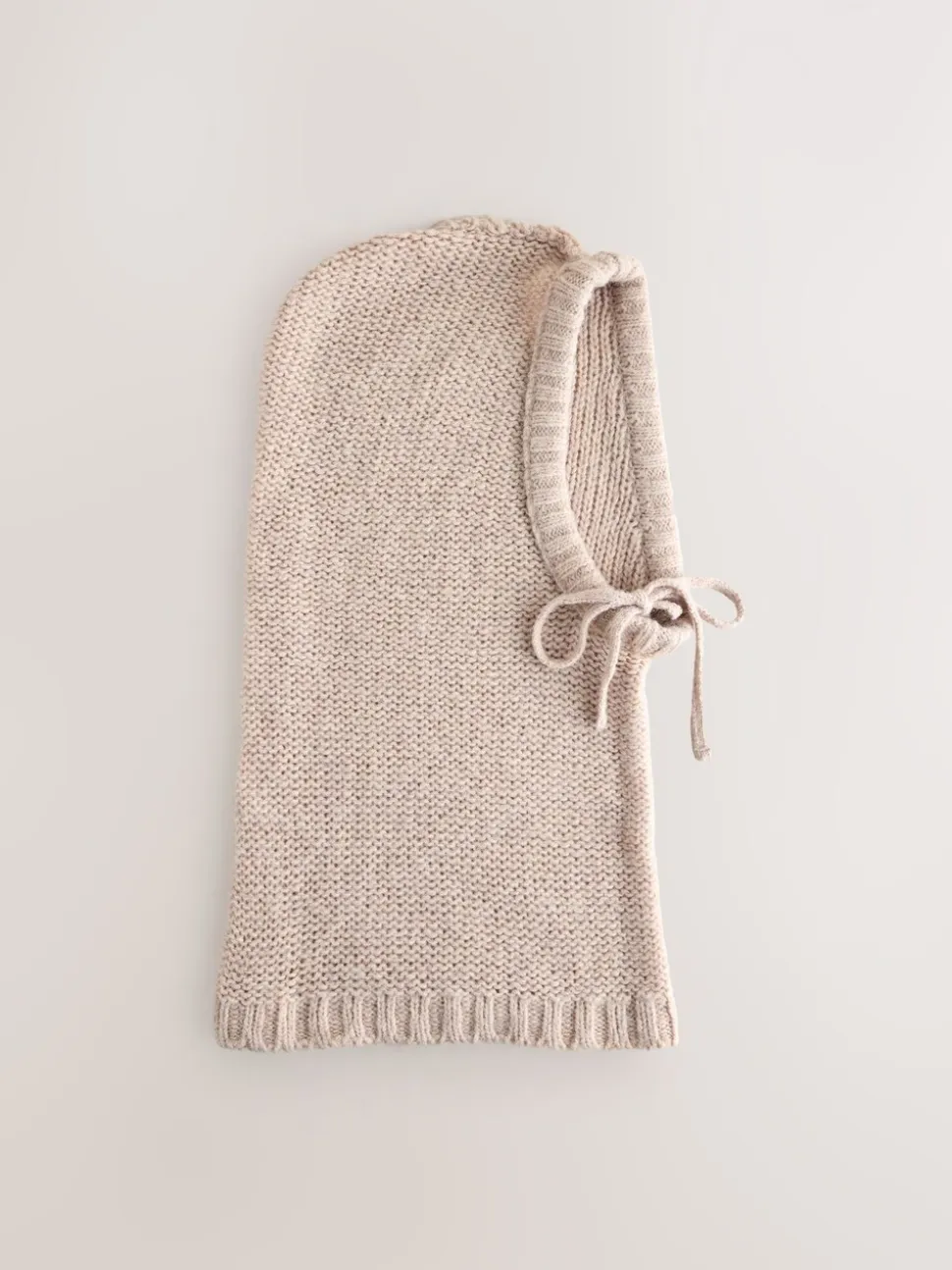 Steenkleurig gemêleerd - Nothing Ordinary Knitted Hooded Snood With Wool