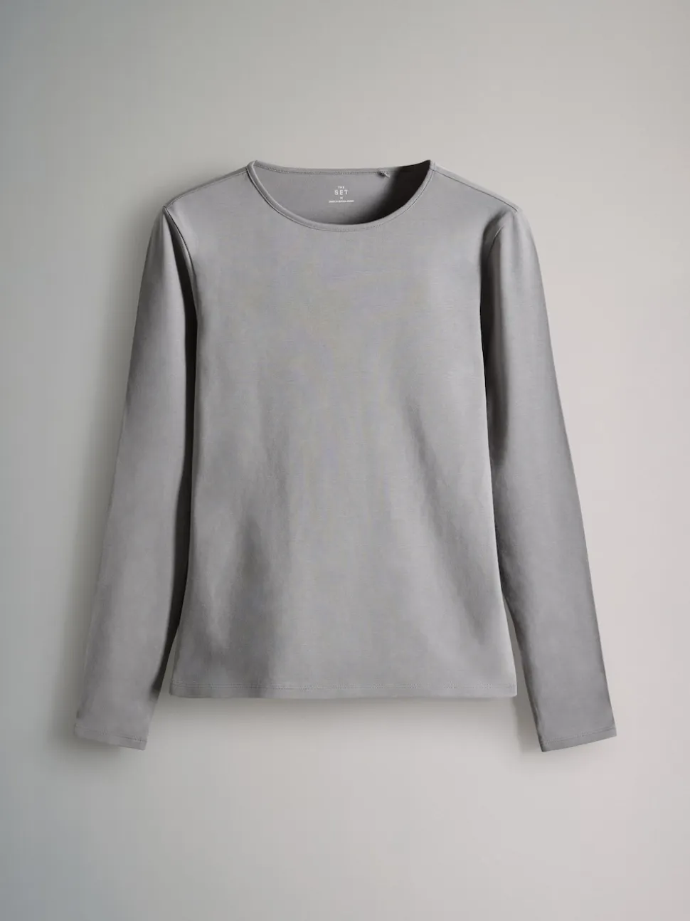 Strepen/Zwart/Grijs/Wit - The Set - 7 T-shirts met lange mouwen en ronde hals