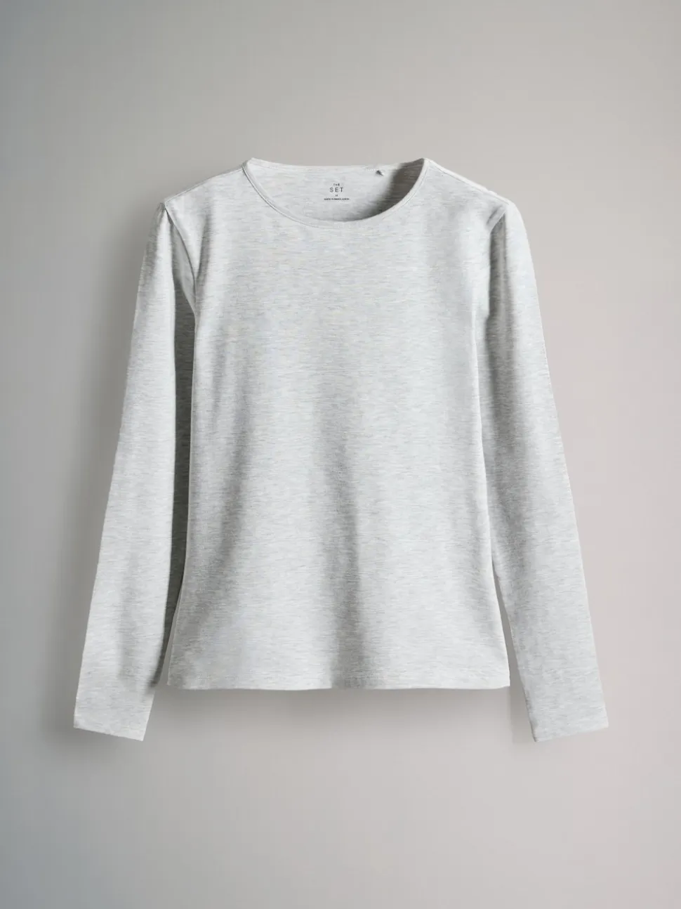 Strepen/Zwart/Grijs/Wit - The Set - 7 T-shirts met lange mouwen en ronde hals