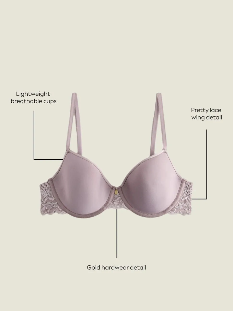 Taupe - Premium Ultiem Comfort Lichtgewicht Ademende T-shirt Beha