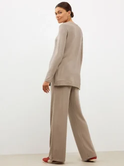 Taupe bruin - Zwangerschap Sweatshirt en Joggingbroeken Set
