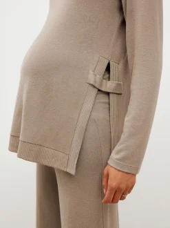 Taupe bruin - Zwangerschap Sweatshirt en Joggingbroeken Set