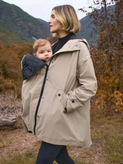 Taupe-grijs - Seraphine 3-In-1 Maternity & Babywearing Raincoat
