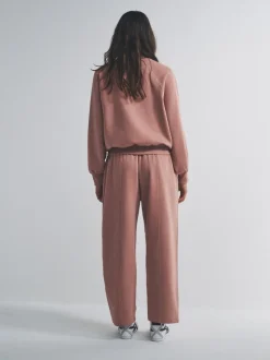 The Set - Combi-Set van oversized Sweatshirt met raglanmouwen en Barrel jeans Joggingbroeken