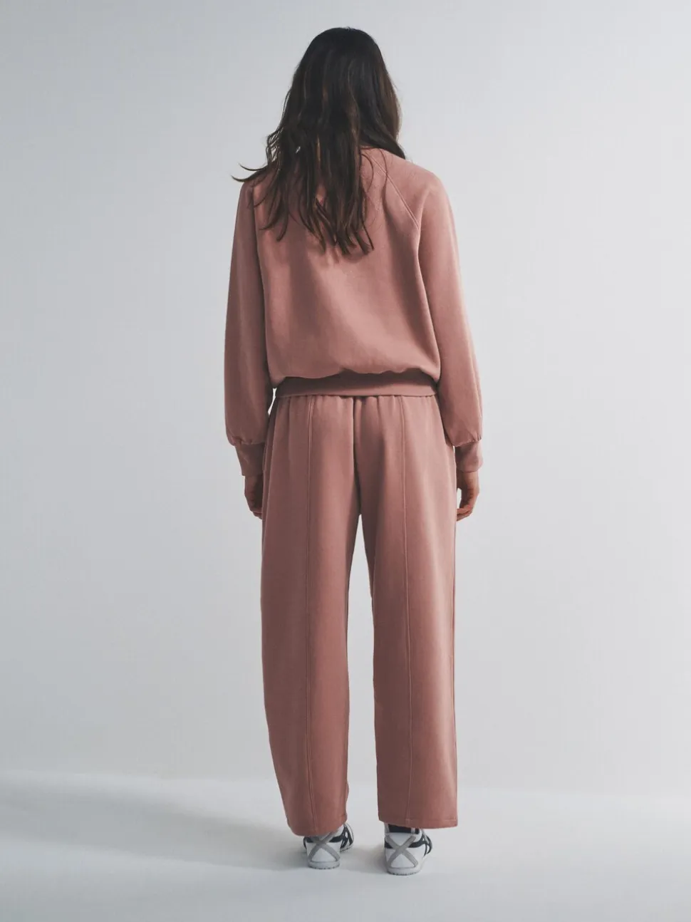 The Set - Combi-Set van oversized Sweatshirt met raglanmouwen en Barrel jeans Joggingbroeken