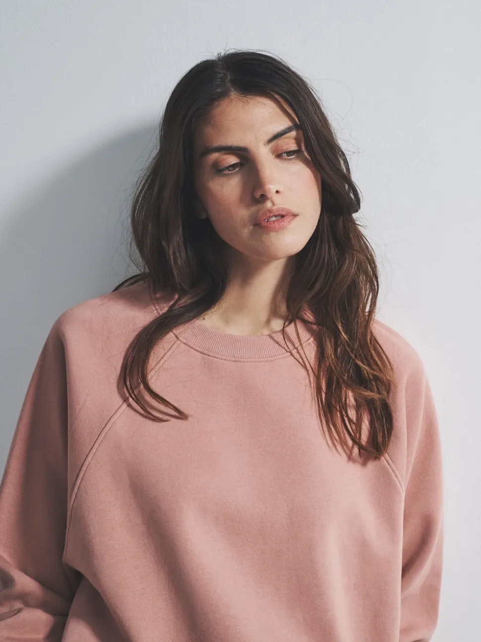 The Set - Combi-Set van oversized Sweatshirt met raglanmouwen en Barrel jeans Joggingbroeken