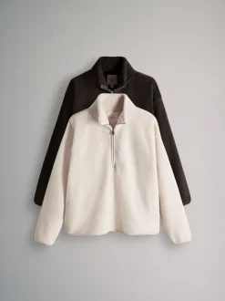 The Set 2 Pack Borg Funnel Neck 1/4 Zip Jumper