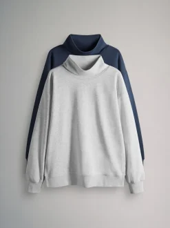 The Set 2 Pack Cowl Neck Long Sleeve Sweat Tops