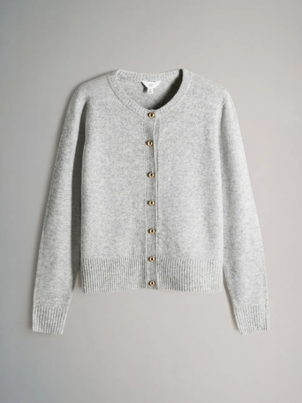 The Set 2 Pack Gold Button Knitted Cardigans With Wool