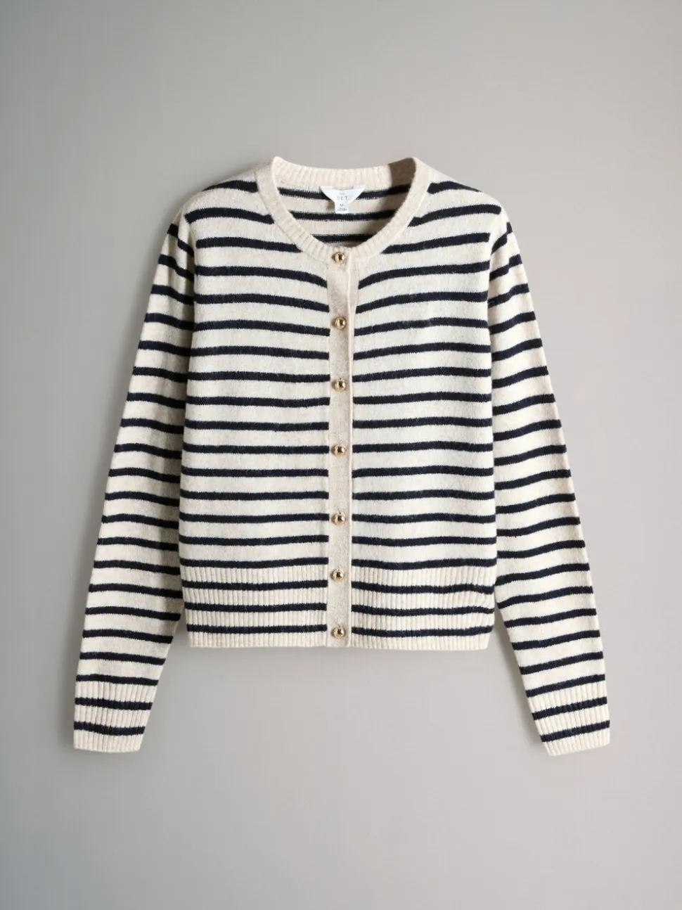 The Set 2 Pack Gold Button Knitted Cardigans With Wool