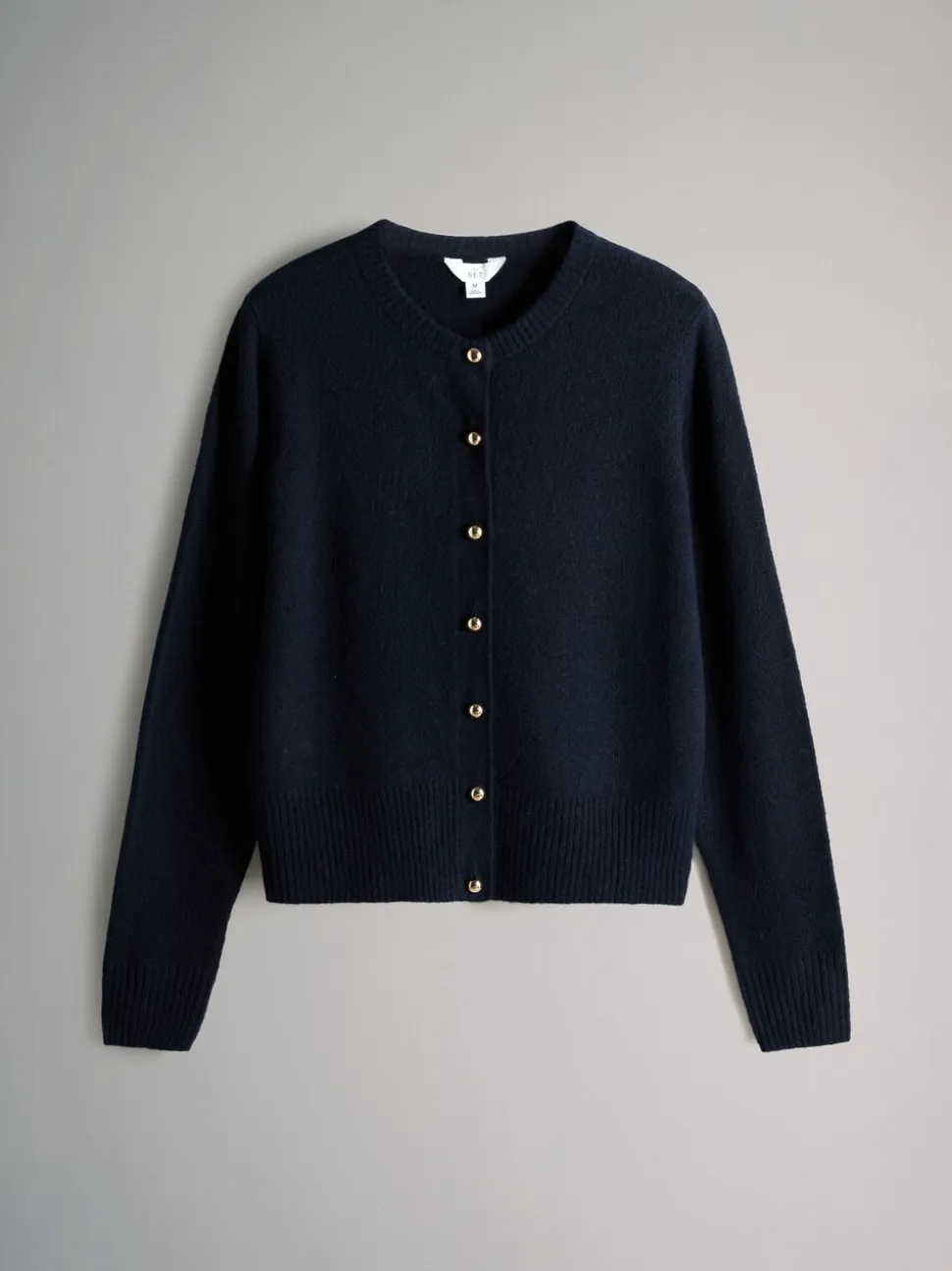 The Set 2 Pack Gold Button Knitted Cardigans With Wool