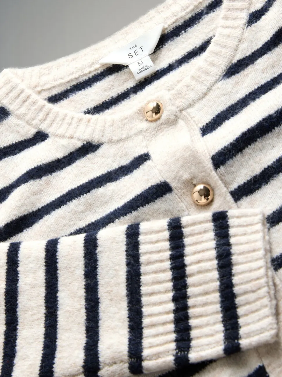 The Set 2 Pack Gold Button Knitted Cardigans With Wool