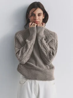 The Set 2 Pack Knitted Cable Jumpers With Wool