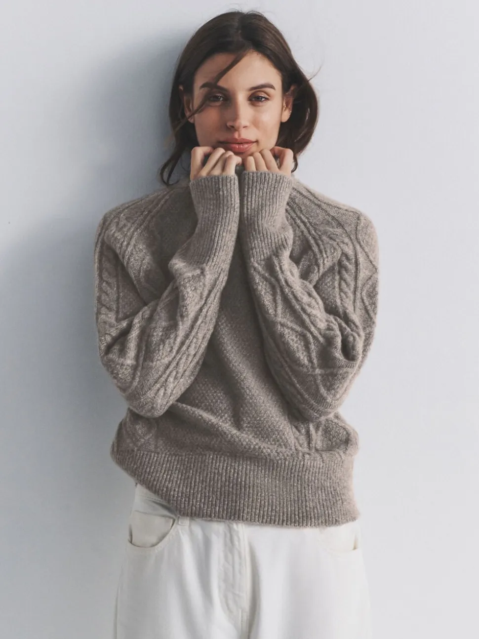 The Set 2 Pack Knitted Cable Jumpers With Wool