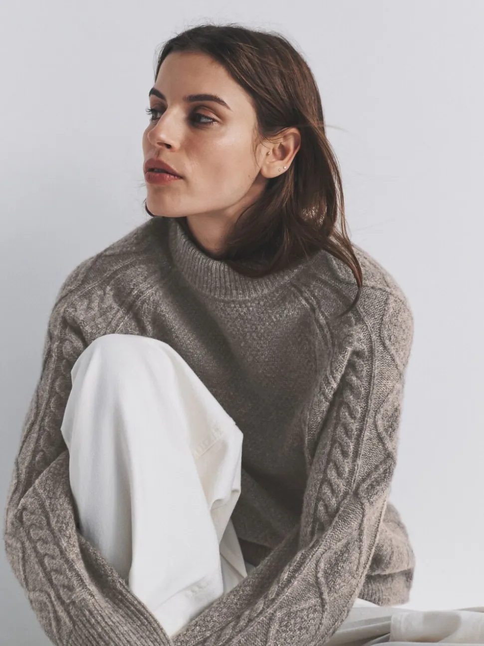 The Set 2 Pack Knitted Cable Jumpers With Wool