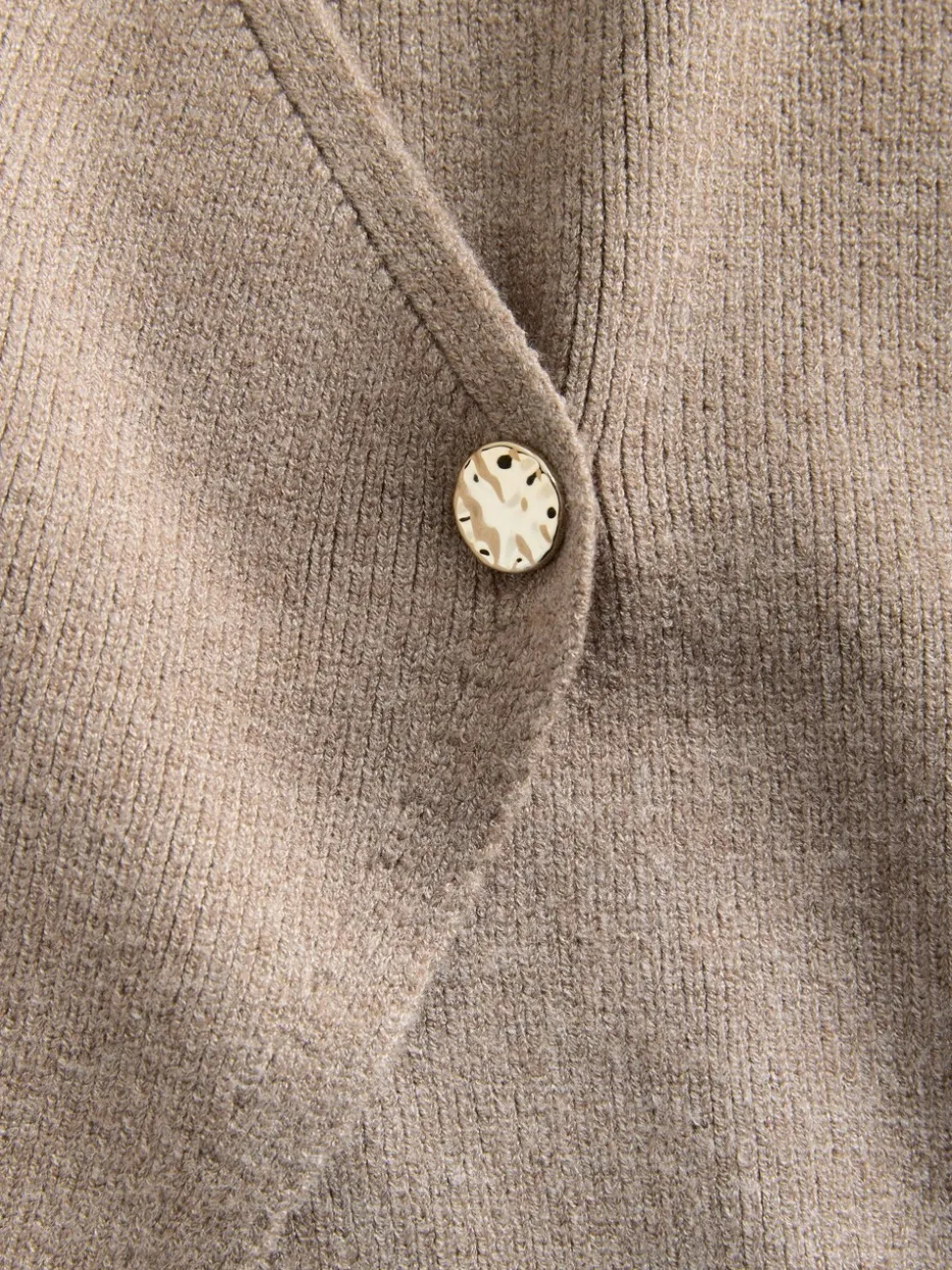 The Set 2 Pack Knitted Gold Button Ribbed Waistcoat