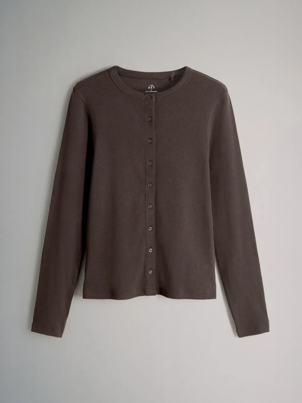 The Set 3 Pack Long Sleeve Button Through Rib T-Shirt