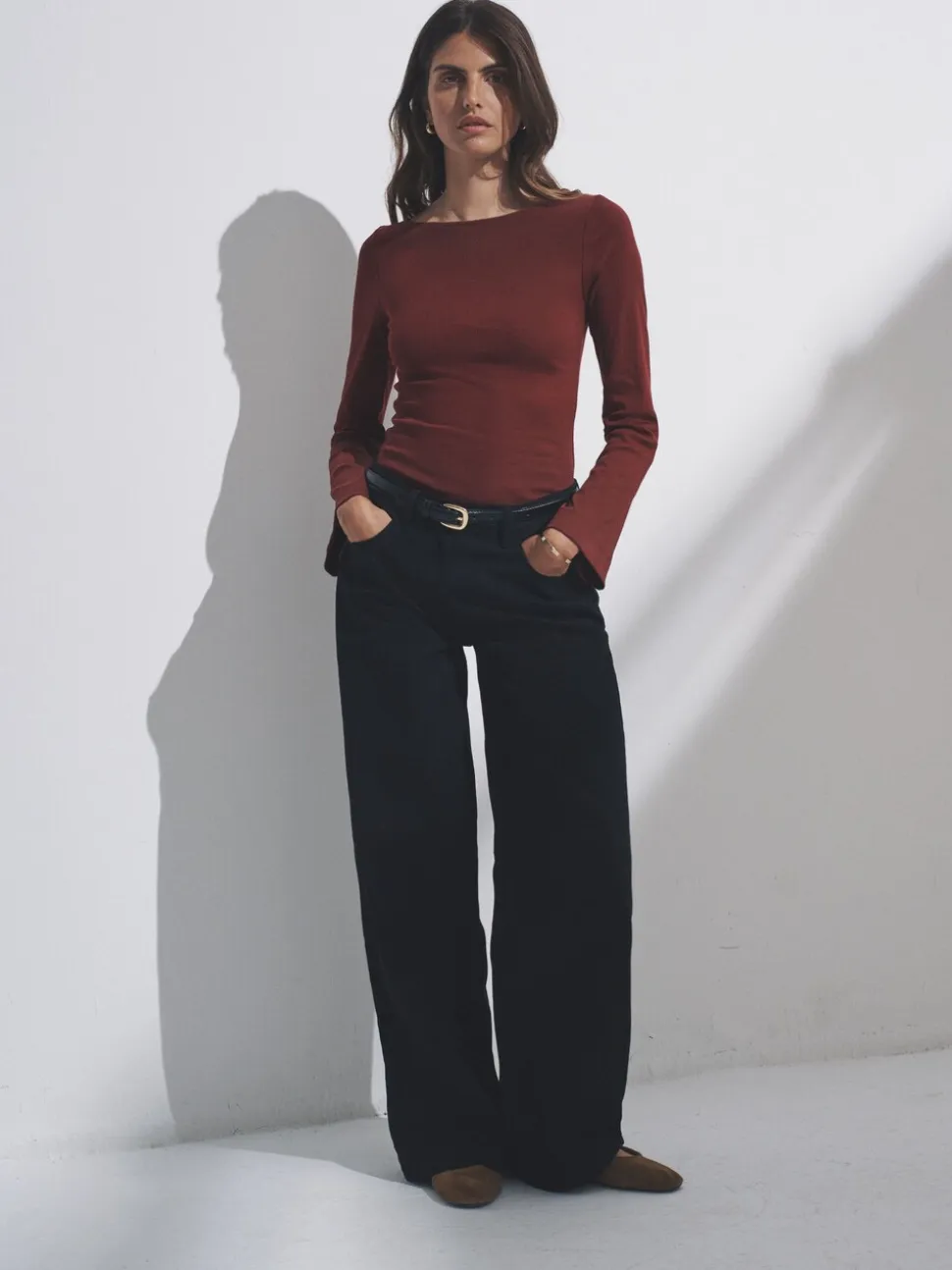 The Set 2 Pack Low Rise Wide Leg Denim Jeans