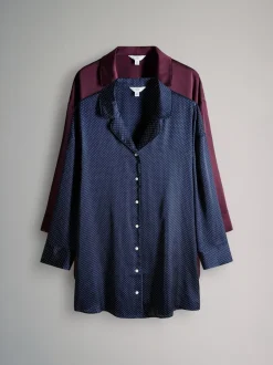 The Set 2 Pack Satin Nightshirts