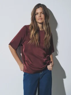 The Set 2 Pack Satin Shortsleeve Tops