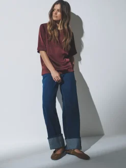 The Set 2 Pack Satin Shortsleeve Tops