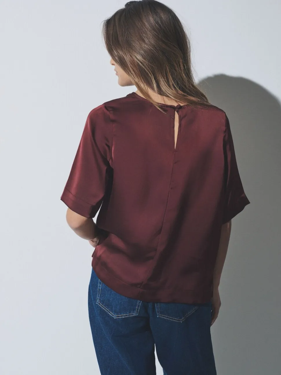 The Set 2 Pack Satin Shortsleeve Tops