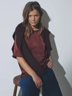 The Set 2 Pack Satin Shortsleeve Tops