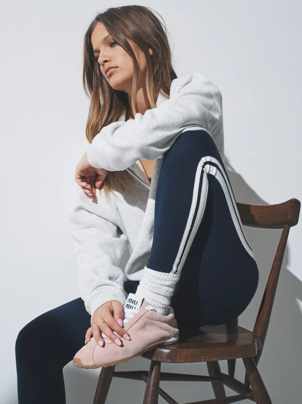 The Set 3 Pack Side Stripe Leggings