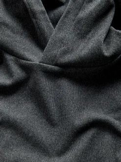 The Set Soft Touch Ribbed Sweat Hoodie And Joggers Set
