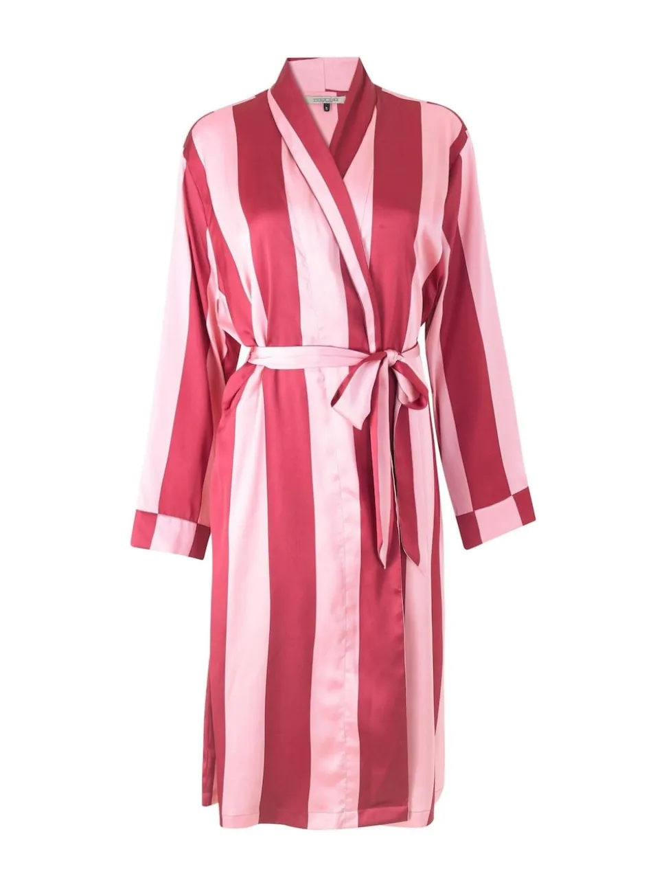 Their Nibs Raspberry Stripe Satin Grandpa Robe
