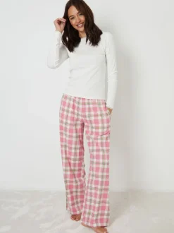 Threadbare Crew Neck Long Sleeve Check Pyjamas Set