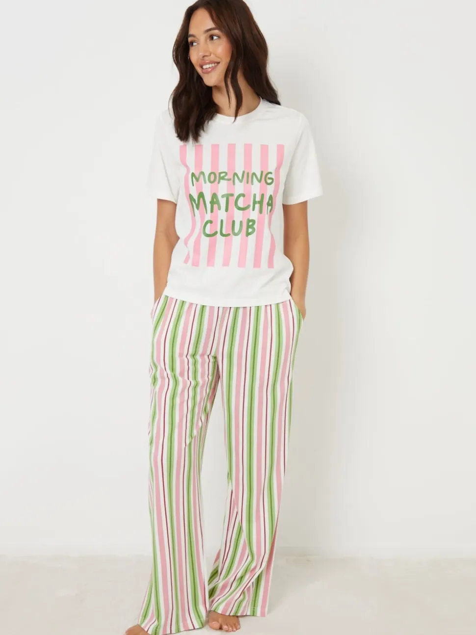 Threadbare Graphic Print Short Sleeve Pyjamas Set