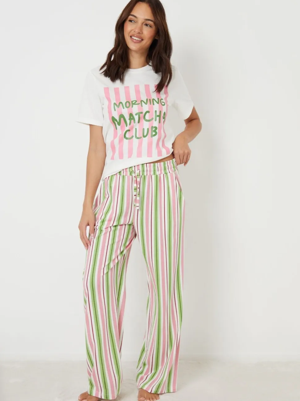 Threadbare Graphic Print Short Sleeve Pyjamas Set